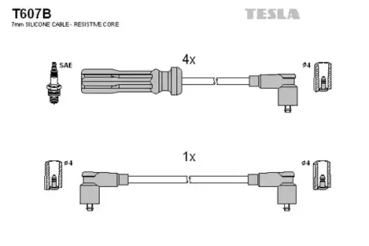 Высоковольтные провода (провода зажигания) TESLA T607B