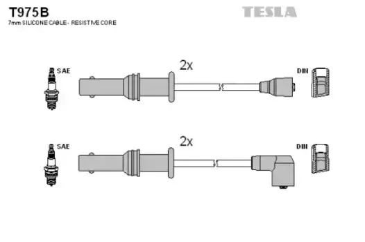 Высоковольтные провода (провода зажигания) TESLA T975B