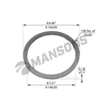венец зубчатый! датчика ABS \RVI,Volvo FH12/13/16,FM9/12/13 900.451 MANSONS