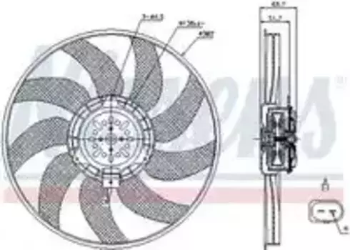 вентилятор охлаждения!\ Audi A4/A6/Q5 1.8-3.2i/TDi 07> 85728 NISSENS