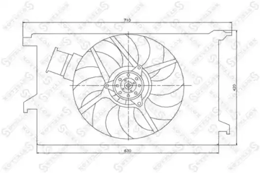 вентилятор охлаждения! без кожуха\ Opel Vectra C 1.6/1.8/2.2 02> 29-99271-SX STELLOX