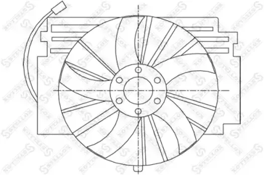 вентилятор охлаждения!\ BMW E53 3.0i 24V 00-06 29-99365-SX STELLOX