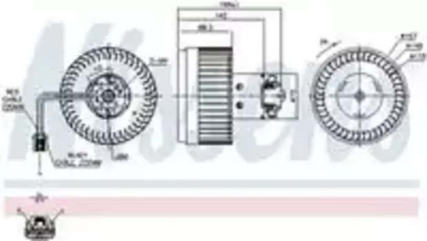 Вентилятор отопителя NISSENS 87036