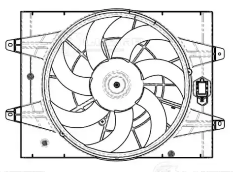 вентилятор системы охлаждения!\ Chery Tiggo 4 17> LFK 3017 LUZAR