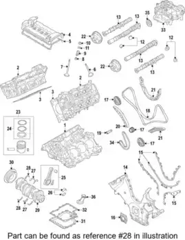 вкладыш двигателя!\ Porsche Panamera 10-16 94810121510