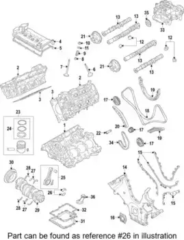 вкладыш двигателя верхний! M CTM027799>\ Porsche Macan 14-17 94610335204