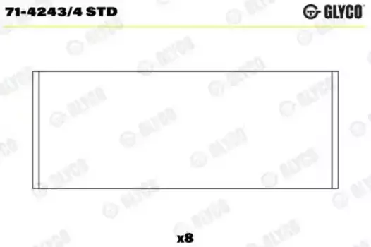 вкладыши шатунные к-кт! STD (4)\ Renault Clio/Kangoo 1.5DCi 16V K9K 01> 71-4243/4 STD GLYCO