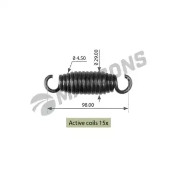 Пружины барабанных тормозных колодок MANSONS SPR0027