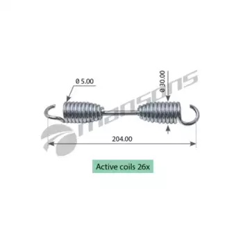 Пружины барабанных тормозных колодок MANSONS SPR0039