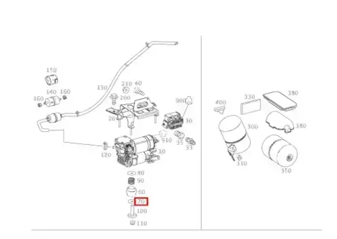 втулка компрессора пневмоподвески! \MB W211 2.6 02-08 211 327 05 30