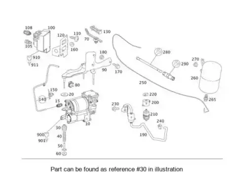 втулка опорная компрессора!\ MB 220 327 08 30