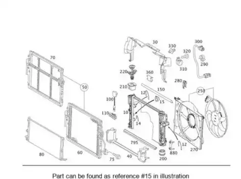 втулка !радиатора \ MB W211 2.6 02-08 000 277 05 54