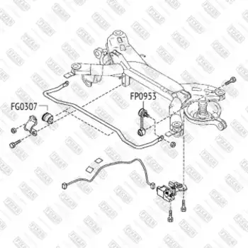 втулка стабилизатора!\ Mazda 6 02> FG0307 FIXAR