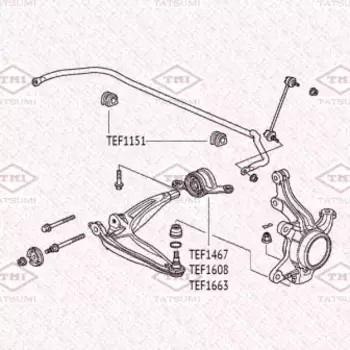 втулка стабилизатора перед.!\ HONDA CR-V 13>