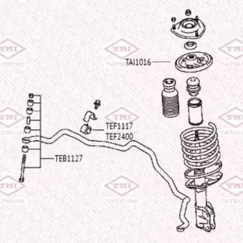 втулка стабилизатора перед.!\ MITSUBISHI Lancer <09 TEF1117 TATSUMI