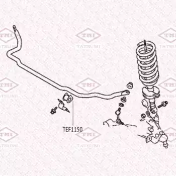 втулка стабилизатора перед.!\ MITSUBISHI Pajero 00> TEF1150 TATSUMI