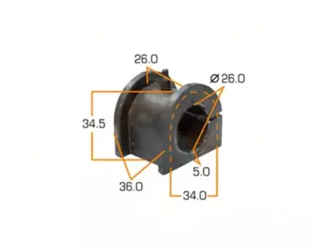 втулка стабилизатора переднего центр.!\ Mitsubishi Lancer CS1A/CS2A/S3A 00> MP-1030 MASUMA