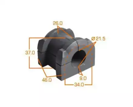 втулка стабилизатора переднего! d22\ Mitsubishi ASX 07> MP-1025 MASUMA