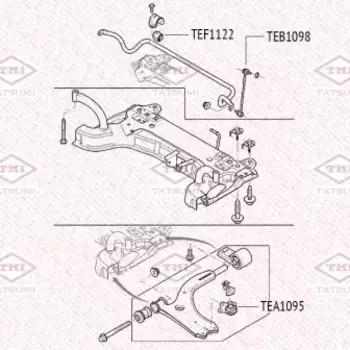 втулка стабилизатора переднего !\ Ford Fusion 02> TEF1122 TATSUMI