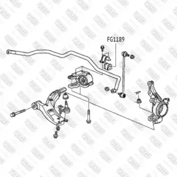 втулка стабилизатора переднего !\ Honda City/Jazz/Fit 04> FG1189 FIXAR