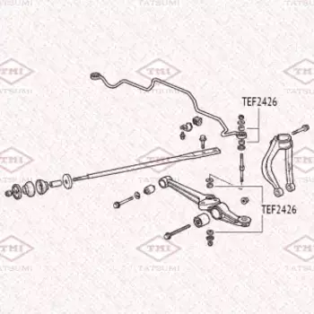 втулка стабилизатора переднего !\ Honda Civic 88> TEF2426 TATSUMI