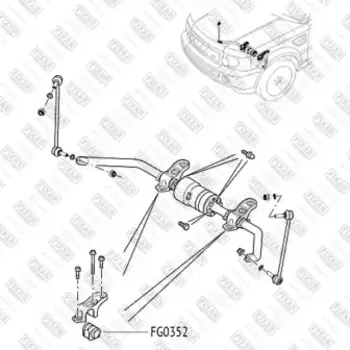 втулка стабилизатора переднего!\ Land Rover Range Rover Sport II 10>