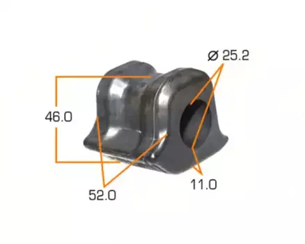 втулка стабилизатора переднего левая! \ Toyota Rav4 ACA30 2.0VVTi 05-09 MP-1164 MASUMA