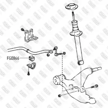 втулка стабилизатора переднего !\ Lexus GS/IS 05>