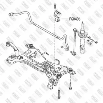 втулка стабилизатора переднего !\ Mazda 5 05>