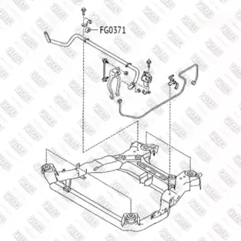 втулка стабилизатора переднего !\ Mazda 6 02> FG0371 FIXAR