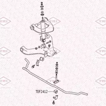 втулка стабилизатора переднего !\ Mitsubishi L200/Pajero 96> TEF2412 TATSUMI
