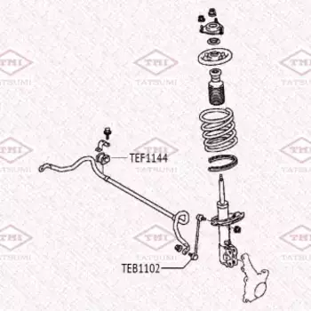 втулка стабилизатора переднего !\ Mitsubishi Lancer 07> TEF1144 TATSUMI