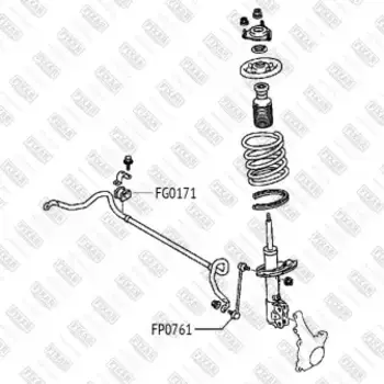 втулка стабилизатора переднего !\ Mitsubishi Lancer 07> FG0171 FIXAR