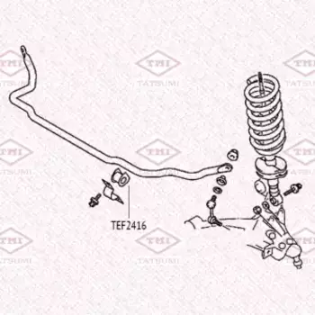 втулка стабилизатора переднего !\ Mitsubishi Pajero 00> TEF2416 TATSUMI