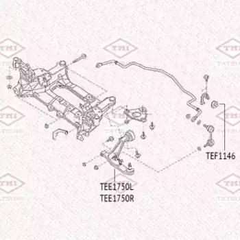 втулка стабилизатора переднего!\ Nissan X-Trail 00> TEF1146 TATSUMI