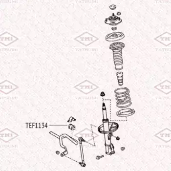 втулка стабилизатора переднего!\ Toyota Avensis 03> TEF1134 TATSUMI