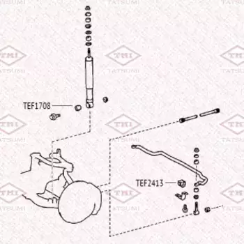 втулка стабилизатора переднего!\ Toyota Land Cruiser 98> TEF2413 TATSUMI