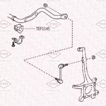 втулка стабилизатора переднего!\ Toyota Land Cruiser Prado/FJ Cruiser 02> TEF1145 TATSUMI