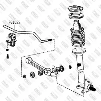 втулка стабилизатора переднего!\ Toyota RAV4 00> FG1055 FIXAR