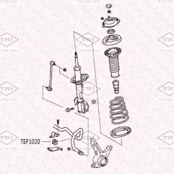 втулка стабилизатора переднего!\ Toyota RAV4 00> TEF1020 TATSUMI