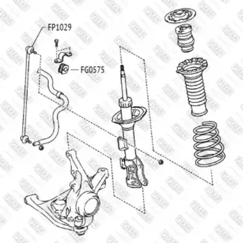 втулка стабилизатора переднего!\ Toyota Yaris/Urban Cruiser 06>