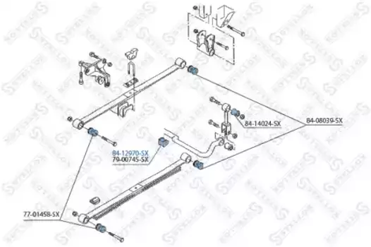 втулка стабилизатора! (р)\ MB W 906 Sprinter 84-12970-SX STELLOX