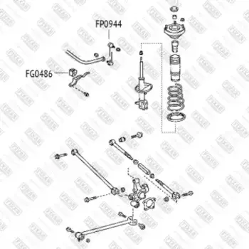 втулка стабилизатора!\ Toyota Avensis 97>