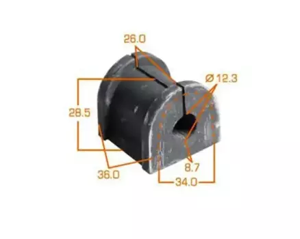 втулка стабилизатора заднего центр.!\ Mitsubishi Lancer CS1A/CS2A/S3A 00> MP-1024 MASUMA