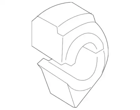 втулка стабилизатора заднего центральная!d18.5\ Audi A3,VW Colf, Skoda Octavia 03> 1K0511327AP VAG