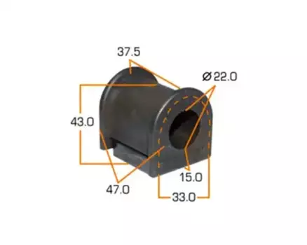 втулка стабилизатора заднего! d 22\ Toyota Avensis ADT27 08> MP-1058 MASUMA