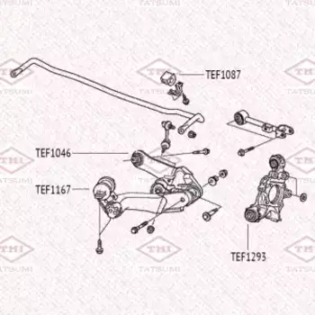 втулка стабилизатора заднего!\ Honda CR-V 07> TEF1087 TATSUMI