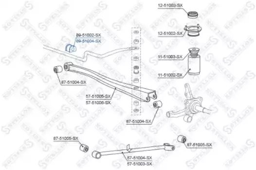 втулка стабилизатора заднего!\ Hyundai Accent 99> 89-51004-SX STELLOX