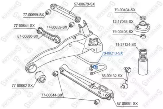 втулка стабилизатора заднего!\ Mitsubishi Lancer CY2A/CY3A/CY4A -2007 79-00213-SX STELLOX