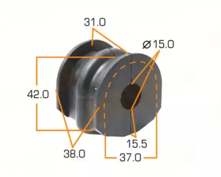 втулка стабилизатора заднего!\ Nissan X-Trail 07-> MP-1091 MASUMA